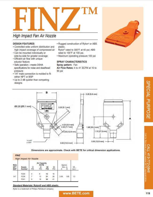 BETE FINZ - Datasheet 