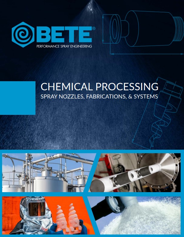 BETE Spray Nozzles For Venturi Scrubbing - Chemical Processing Brochure