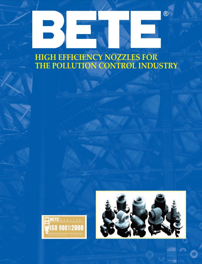 BETE Spray Nozzles For Venturi Scrubbing - Pollution Control Brochure