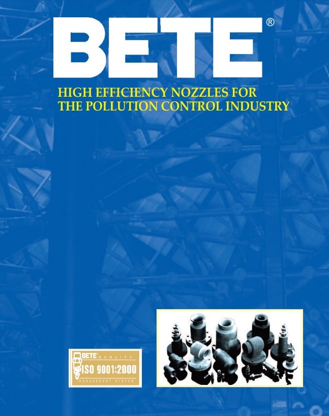BETE Spray Nozzles For Gas Cooling & Conditioning - Pollution Control Brochure