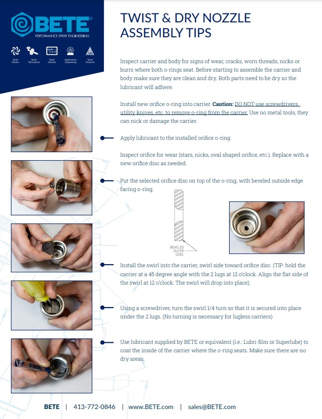 BETE TD Assembly Tips