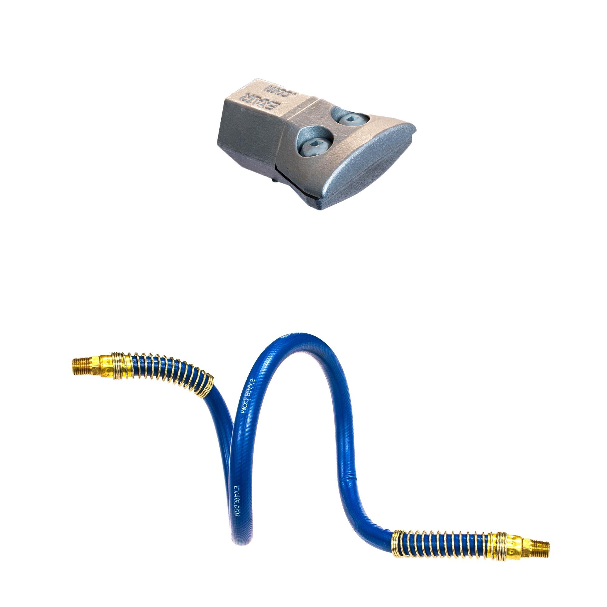EXAIR 1 Inch Flat Super Air Nozzle™ with Stay Set Hose