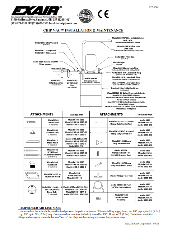 EXAIR Chip Vac Install Sheet