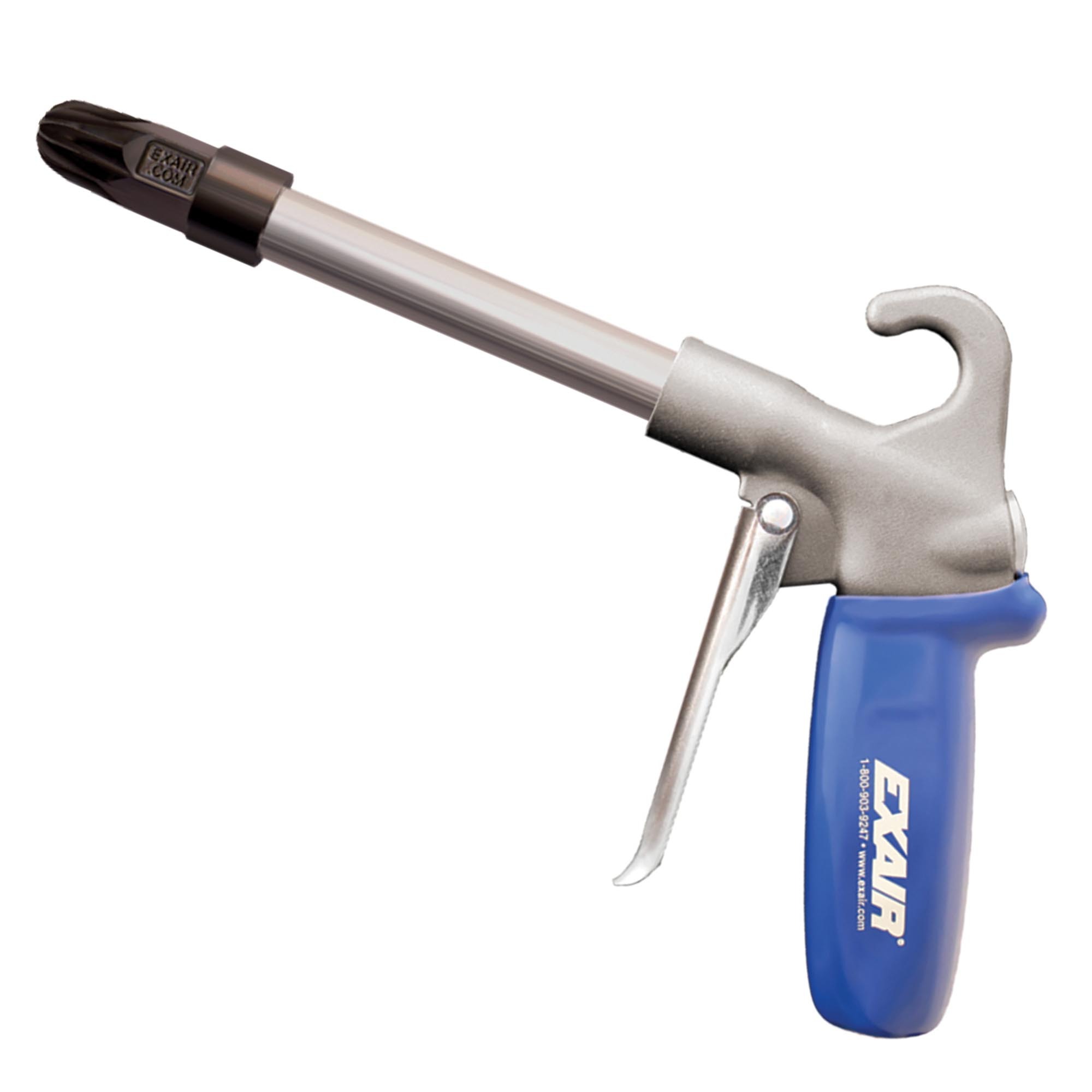 EXAIR Soft Grip Safety Air Gun with Nozzle and Aluminum Extension Pipe