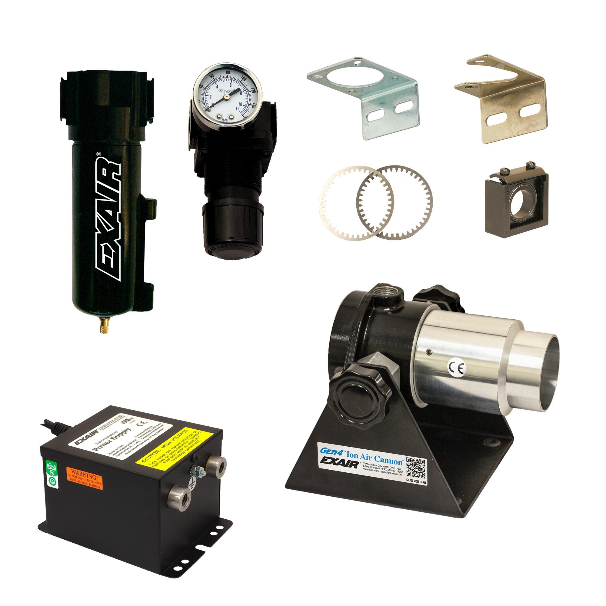 EXAIR Model 8492 Gen4® Ion Air Cannon™ Kit
