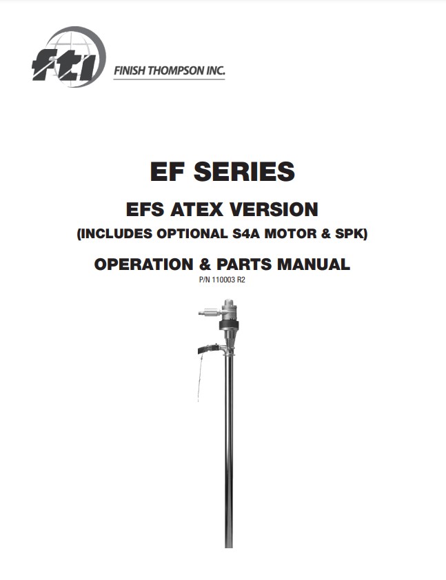 Finish Thompson EFS ATEX Manual