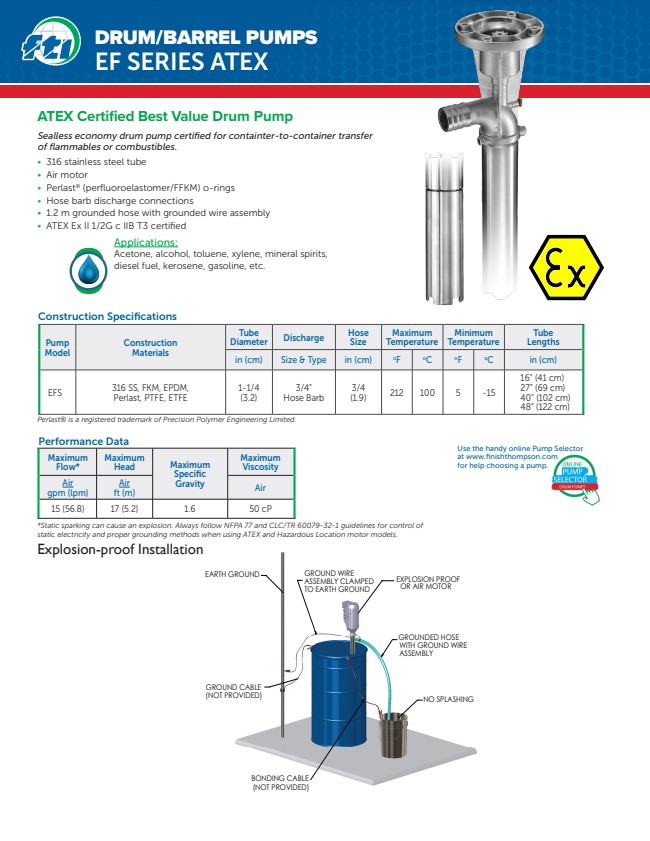 Finish Thompson EFS ATEX Tech Flyer