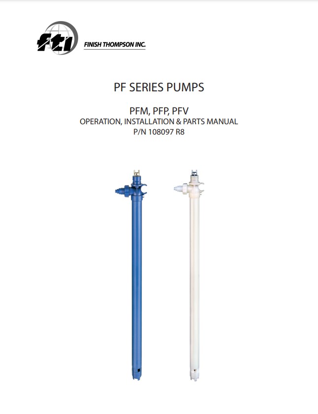 Finish Thompson PFM, PFP, PFV Manual