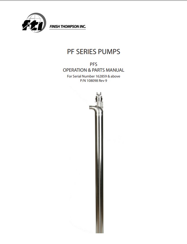 Finish Thompson PFS Manual