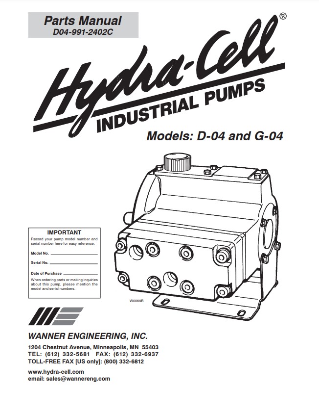 Hydra-Cell D04 - G04 Parts Manual