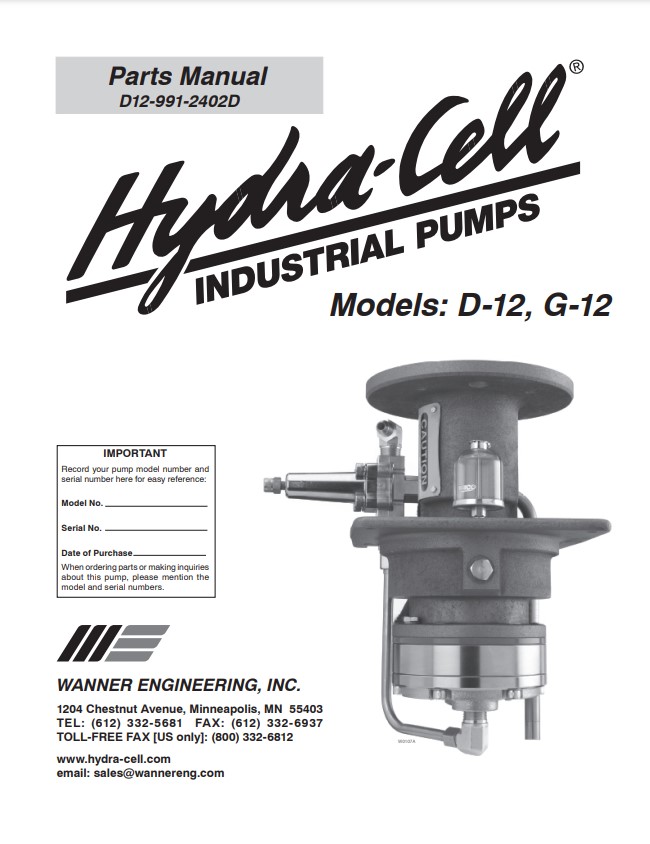 Hydra-Cell D12 / G12 Parts Manual