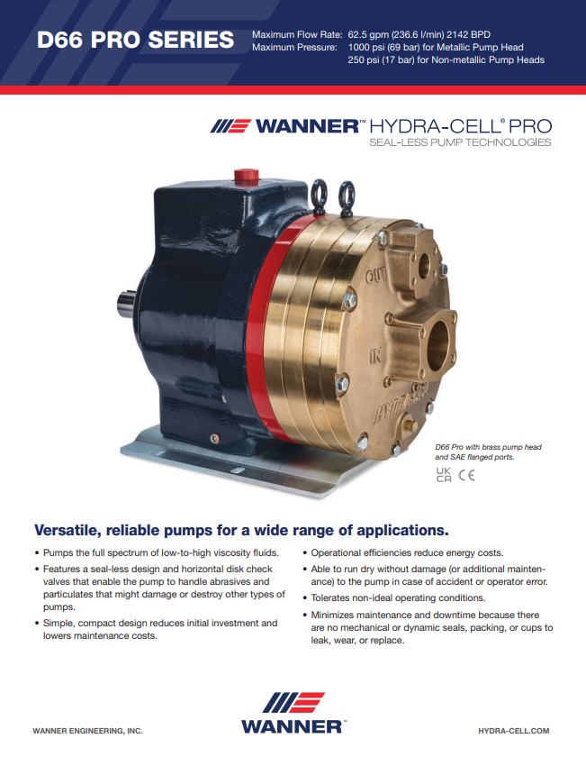 Hydra-Cell D66 Specifications