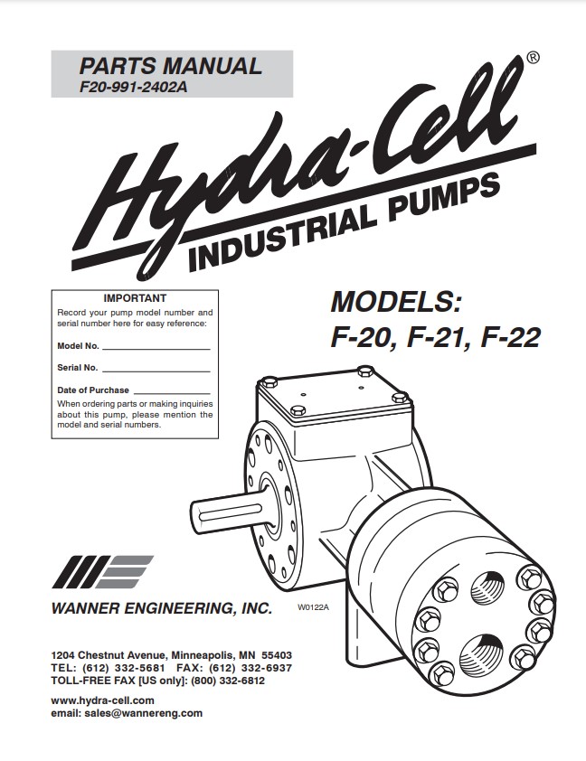 Hydra-Cell F20 Parts Manual
