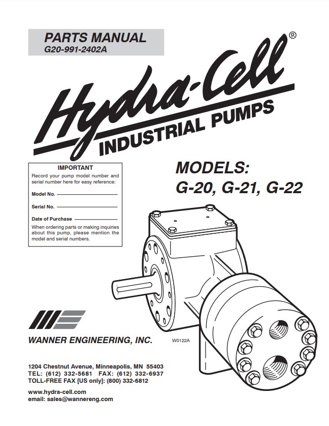 Hydra-Cell G20 Parts Manual