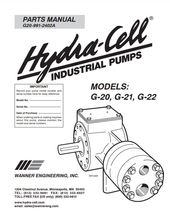 Hydra-Cell G20 Parts Manual