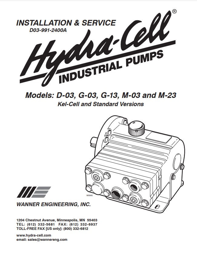 Hydra-Cell M03-G03 Installation & Service Manual