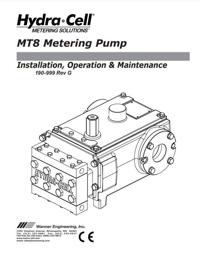 Hydra-Cell MT8 Installation & Service Manual