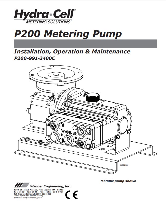 Hydra-Cell P200 Installation & Service Manual