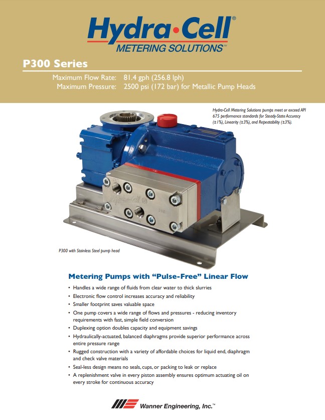 Hydra-Cell P300 Metering Pump Specifications