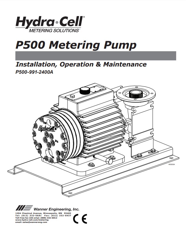 Hydra-Cell P500 Installation & Service Manual