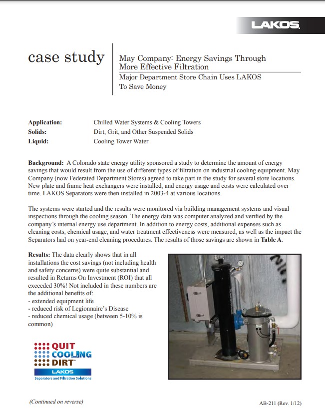 LAKOS AB-211 May Co Energy Savings - Case Study