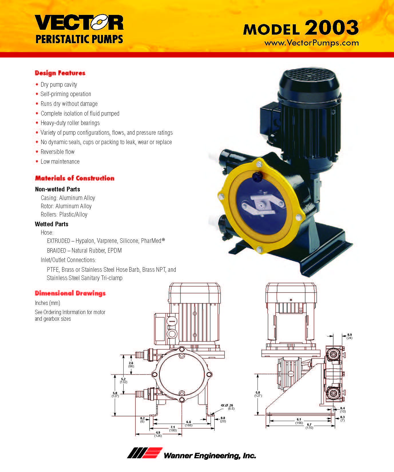 Vector Peristaltic Pumps Model 2003