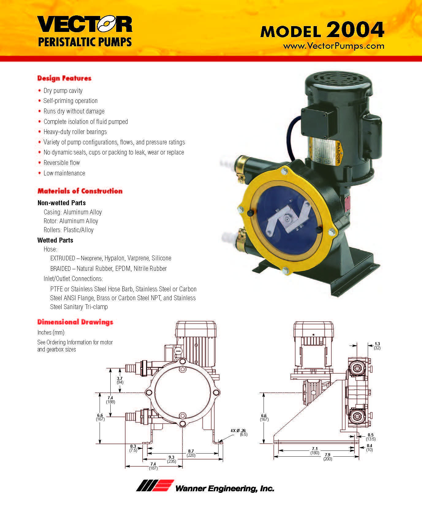 Vector Peristaltic Pumps Model 2004