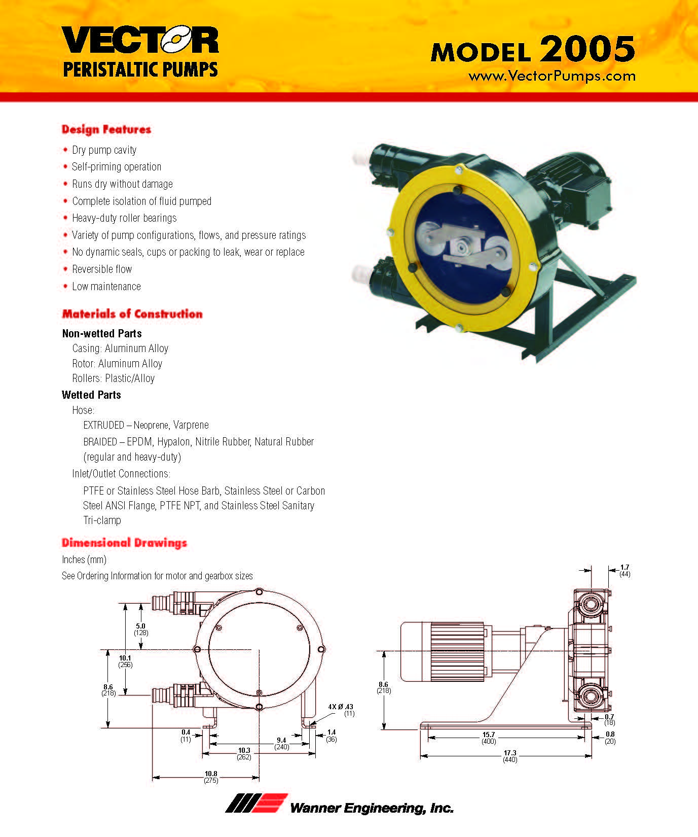 Vector Peristaltic Pumps Model 2005