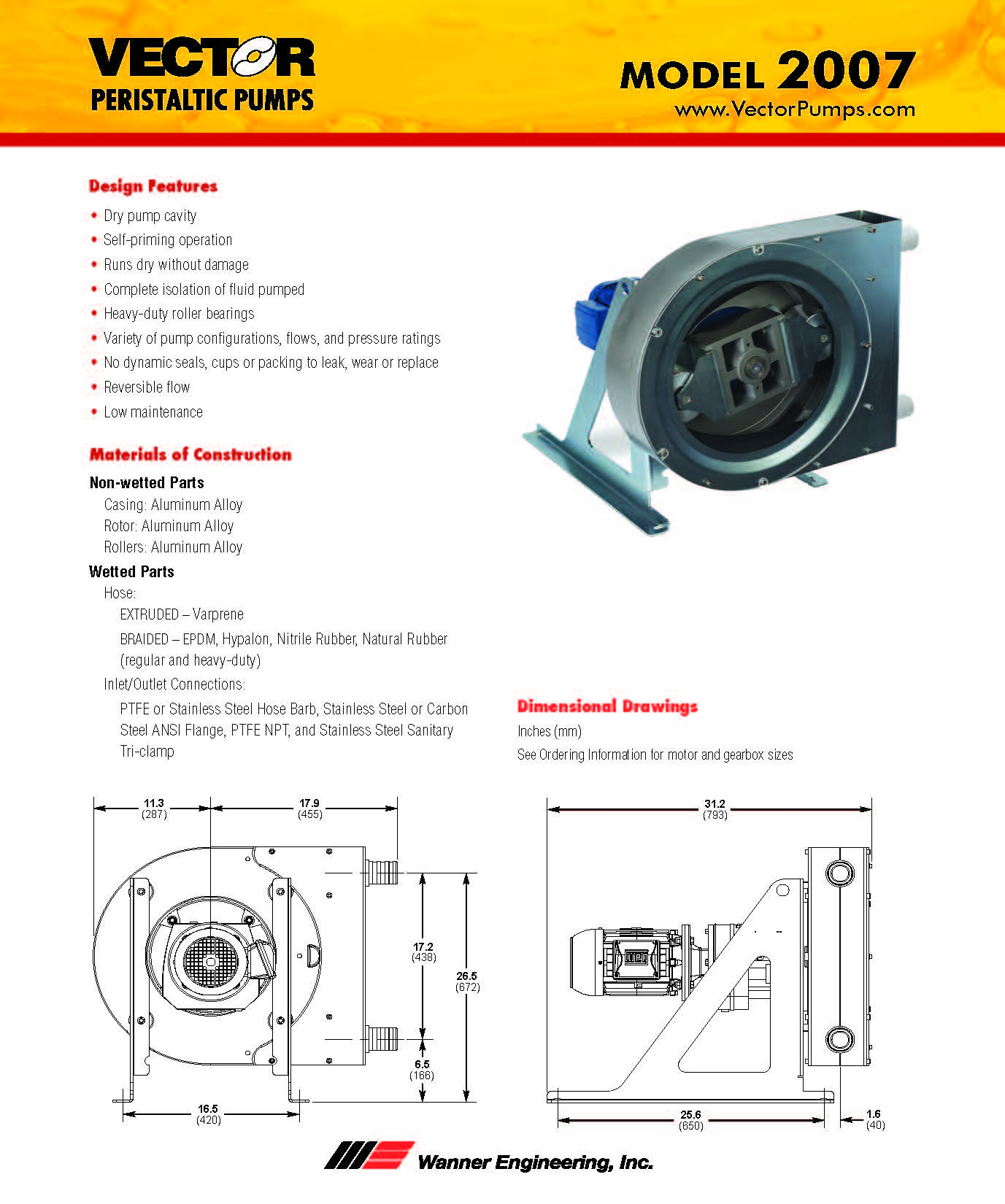 Vector Peristaltic Pumps Model 2007