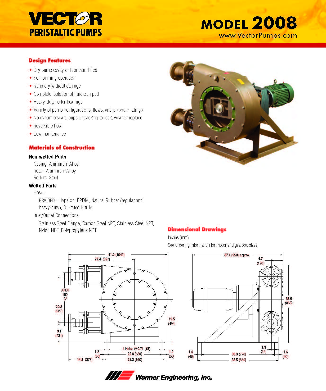 Vector Peristaltic Pumps Model 2008