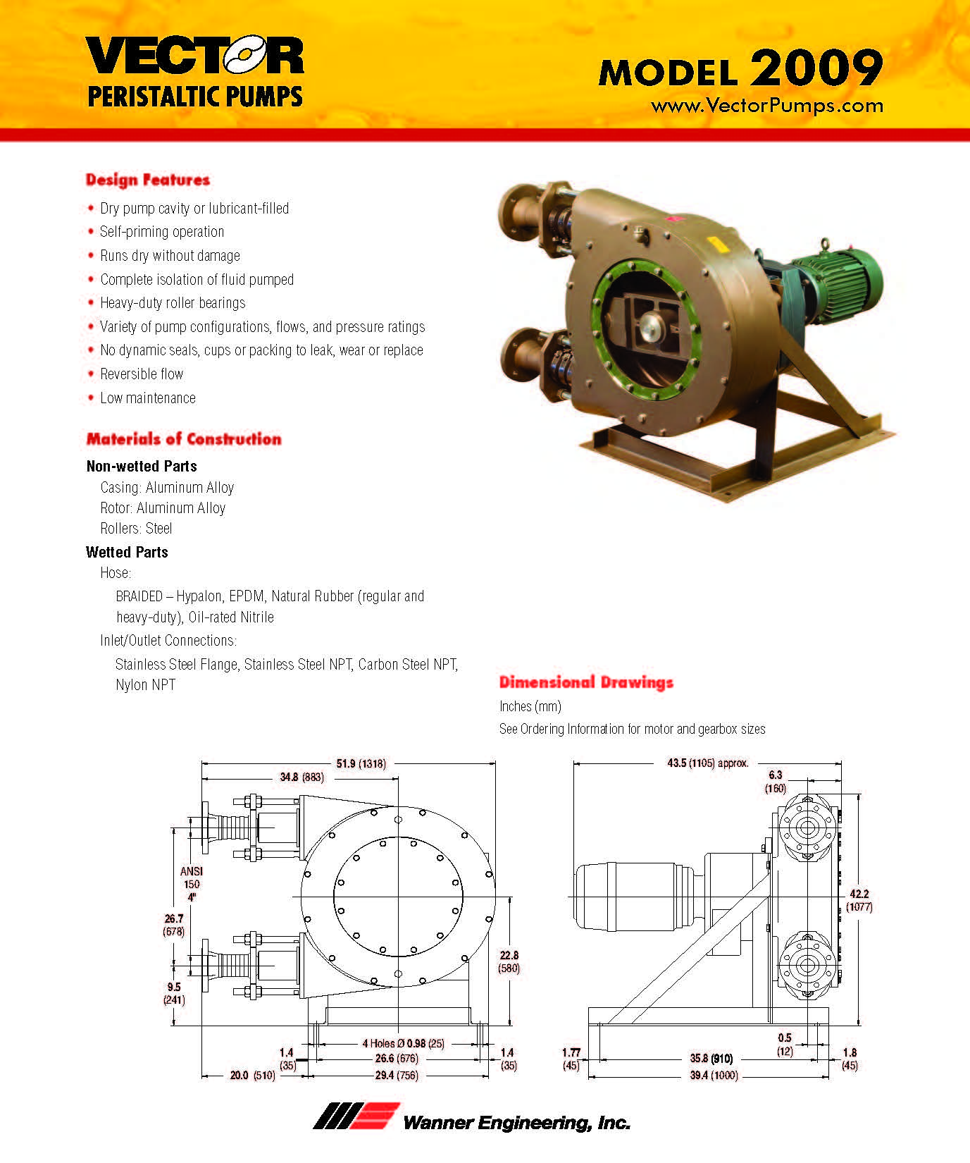 Vector Peristaltic Pumps Model 2009