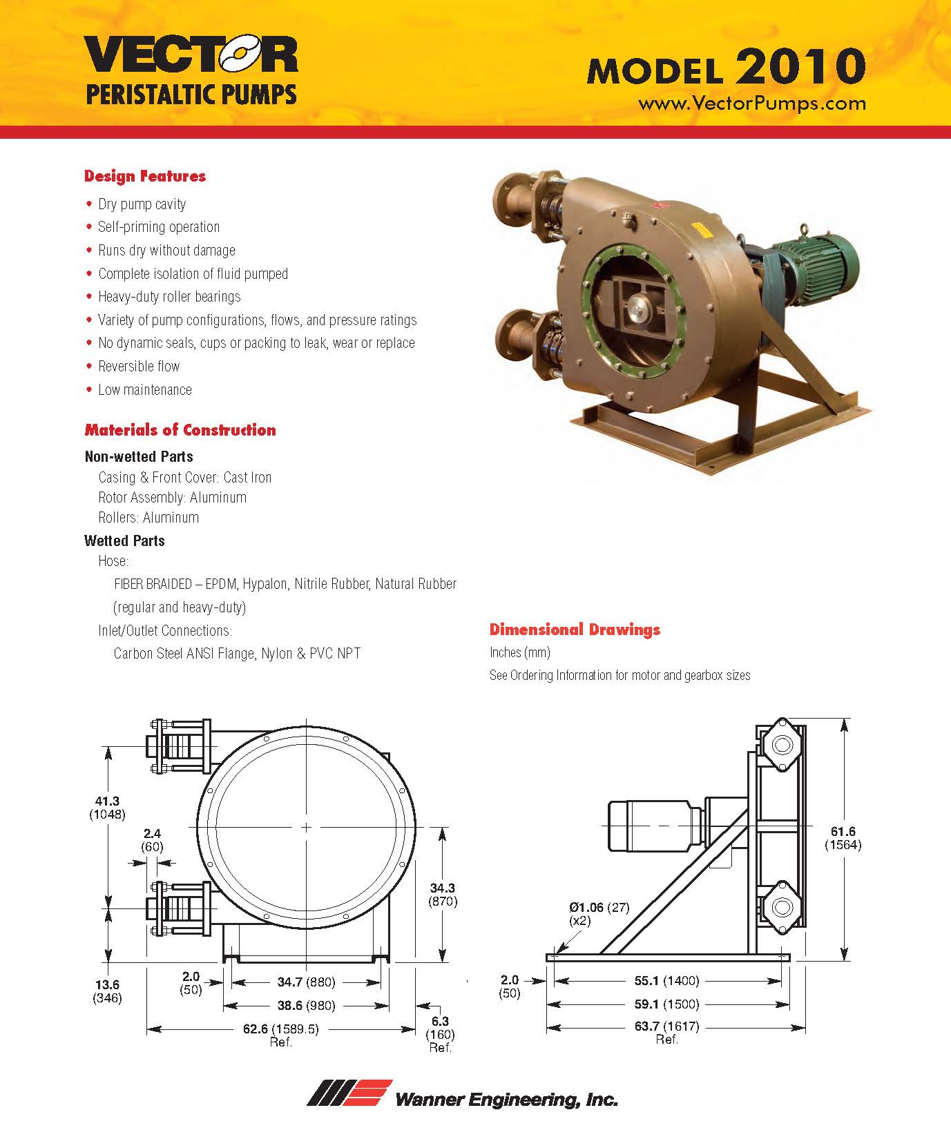 Vector Peristaltic Pumps Model 2010