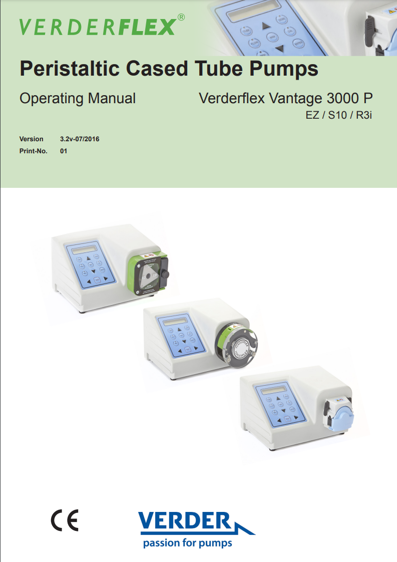 Verderflex Vantage 3000 P Manuel
