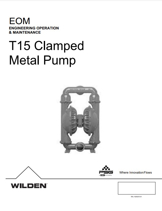 Wilden T15 76 mm (3'') Turbo‑Flo Clamped Metal Pump EOM