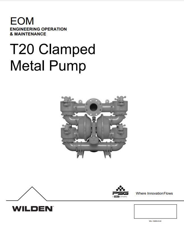 Wilden T20 102 mm (4'') Turbo‑Flo Clamped Metal Pump EOM