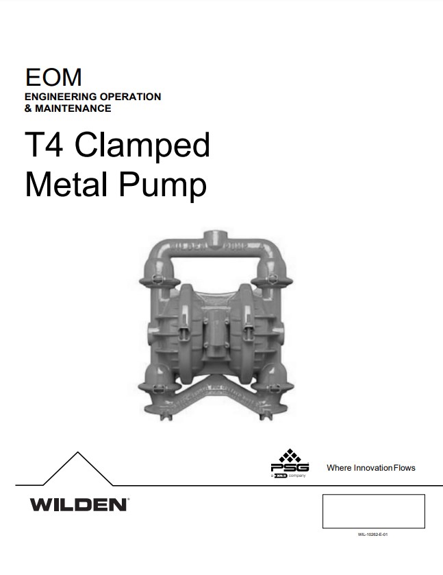 Wilden T4 Turbo‑Flo Clamped Metal Pump EOM