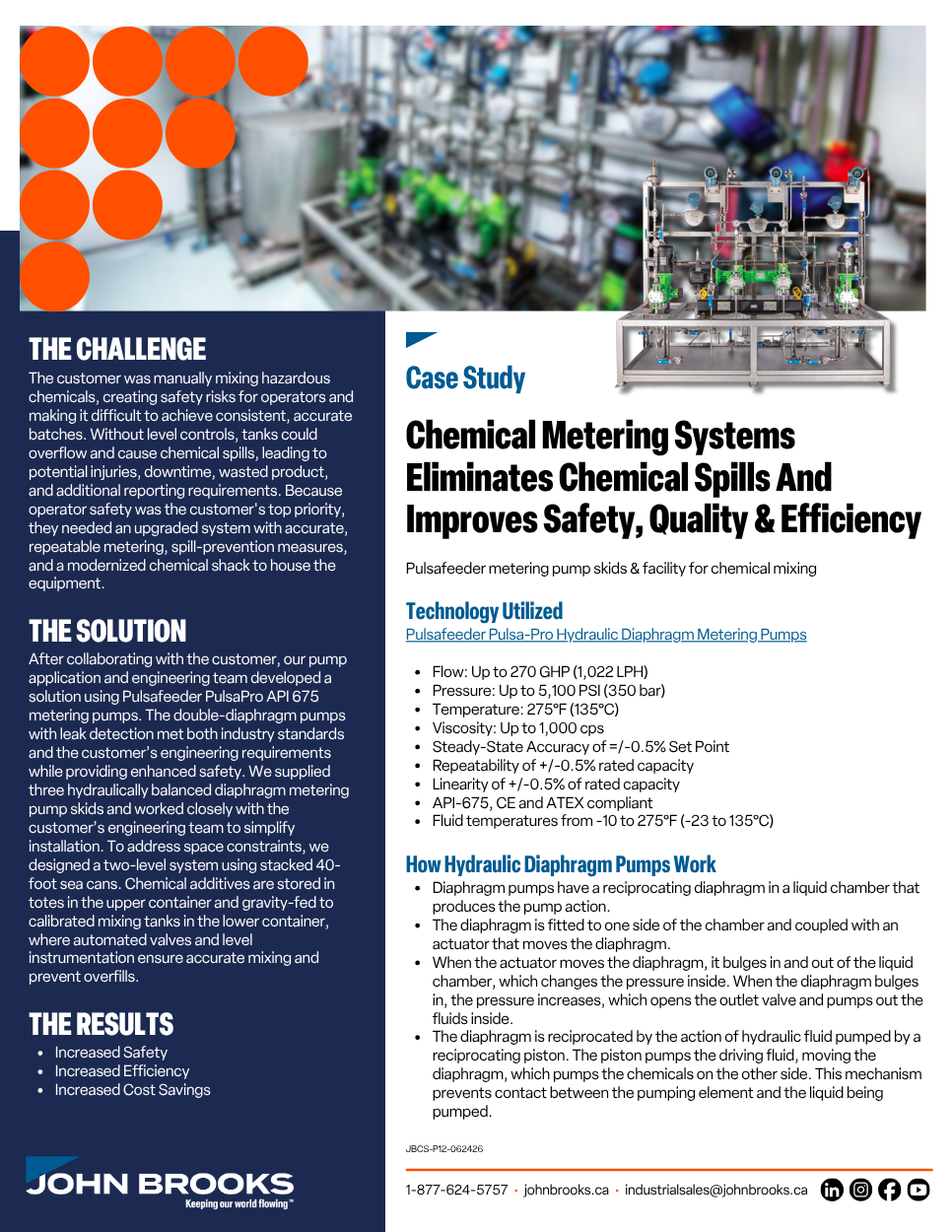 Pulsafeeder Chemical Metering System Eliminates Chemical Spills