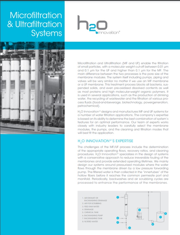 Microfiltration UltraFiltration Systems