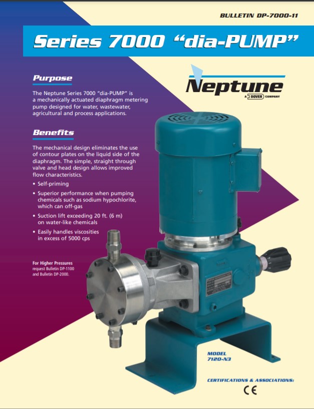Neptune Series 7000 Mechanical Dia Pumps
