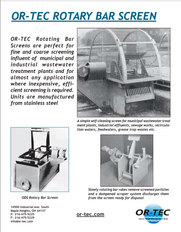 OR-TEC ODS Rotary Bar Screen