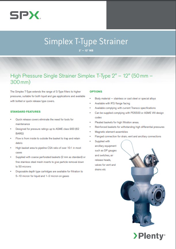 Plenty-Simplex-T-Type-Strainer