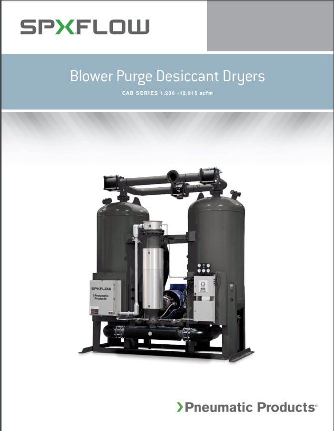 Pneumatic Products CAB Series Heated Desiccant Air Dryers JB