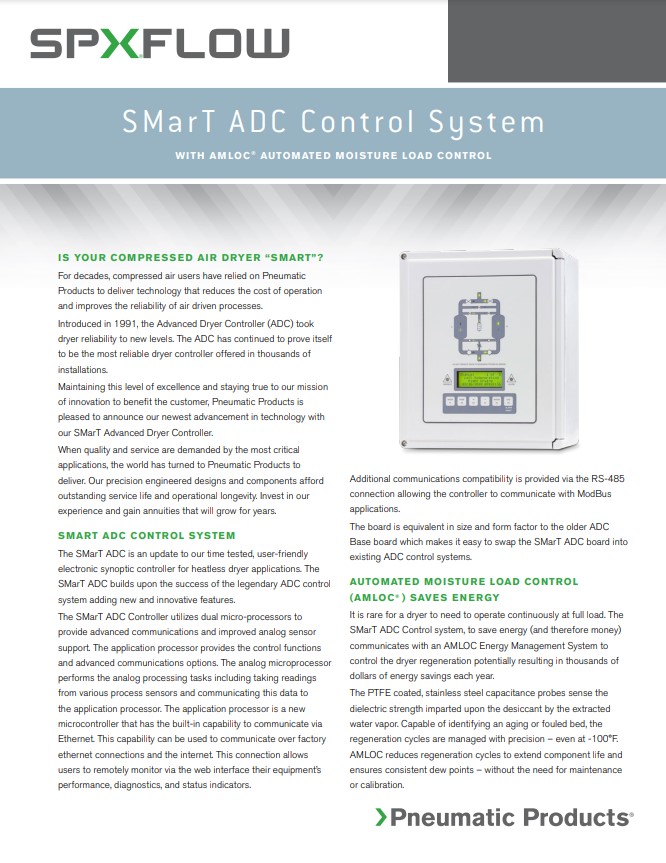 Pneumatic Products SMarT ADC HL Control System