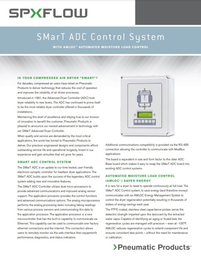 Pneumatic Products SMarT ADC HL Control System