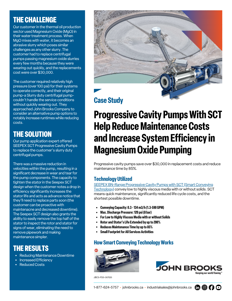 SEEPEX Progressive Cavity Pumps Help Reduce Maintenance Cost and Downtime in Magnesium Oxide Pumping