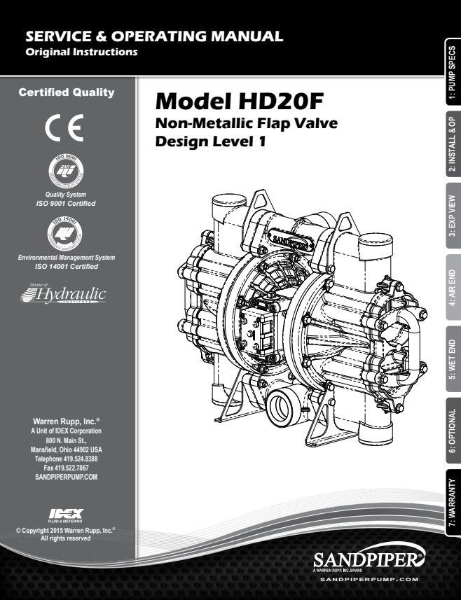 Sandpiper Pumps HD20FN Manual