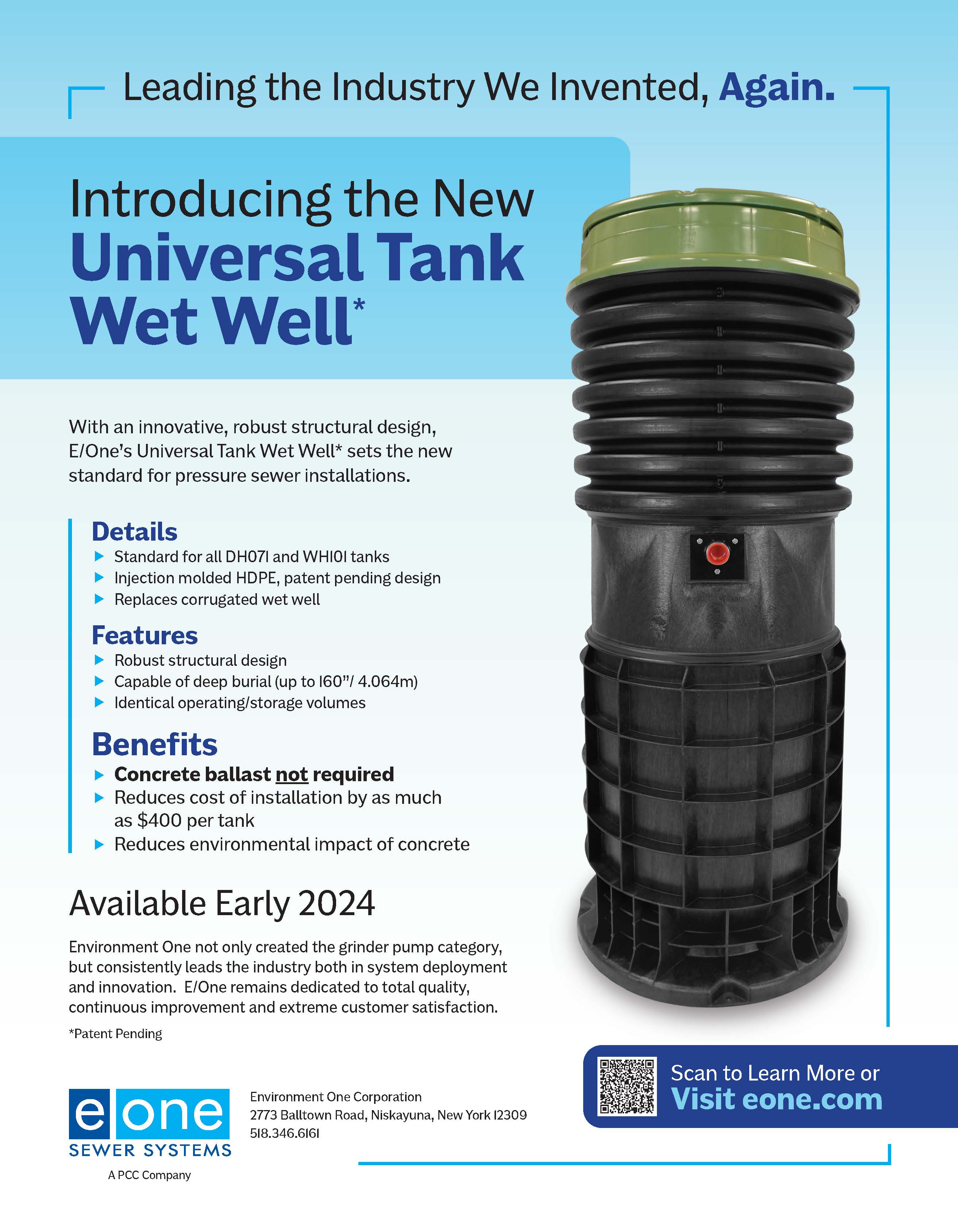 E/One Universal Tank Wet Well