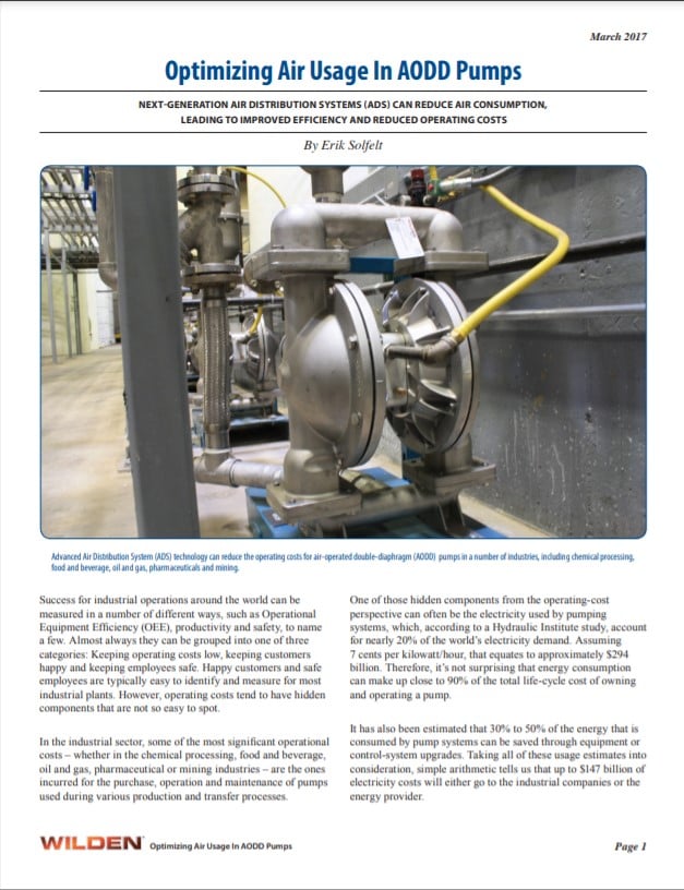 White Paper Optimizing Air Usage in AODD Pumps