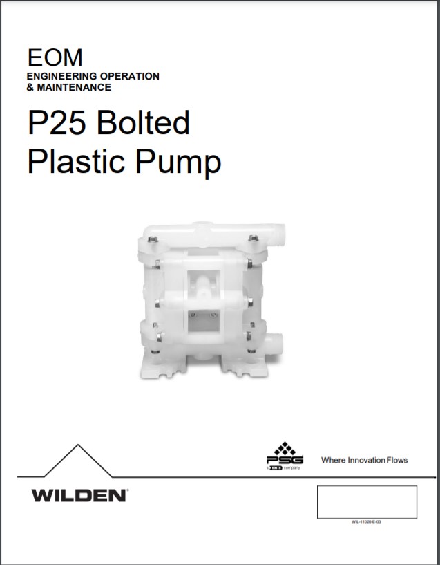 Wilden P25 Bolted Plastic Pump-EOM