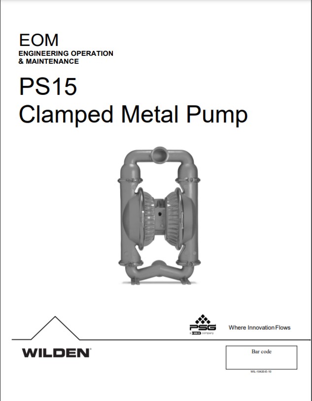 Wilden PS15 Saniflo FDA Series Clamped Metal Pumps EOM